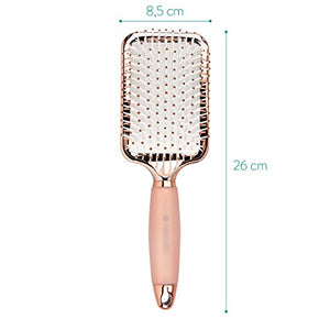 Navaris spazzola piatta per capelli - effetto Oro Rosa - Bianco - Ilgrandebazar