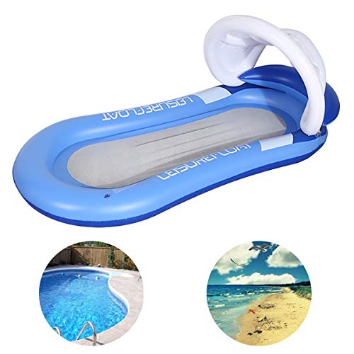 Queta Materasso Gonfiabile Piscina Amaca Mare Materassino Blu