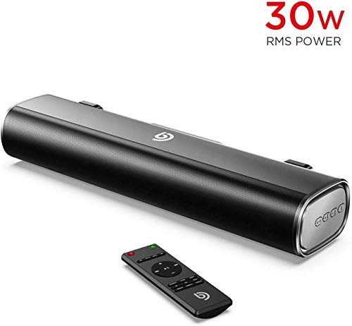 BOMAKER Tapio I Mini Soundbar Bluetooth 5.0 Wireless, 16'' con Grigio argento