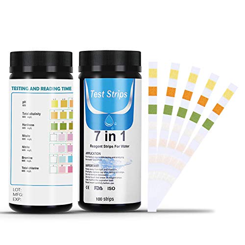 Dustgo 7 in 1 Strisce Acqua Piscina con 100 pezzi Cartine Tornasole 100 PCS