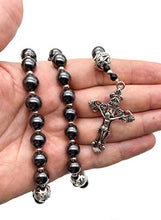 Carica l&#39;immagine nel visualizzatore di Gallery, Nazareth Store Rosario in ematite Collana con perline di pietra nera... - Ilgrandebazar