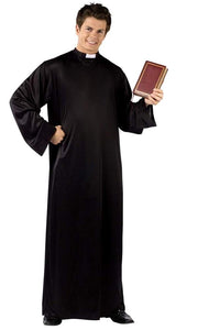 LEGISDREAM Vestito di Carnevale Sacerdote-Tunica Nera- Idea Nero