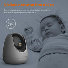 Carica l'immagine nel visualizzatore di Gallery, Tenda Telecamera WiFi Interno - Videocamera Sorveglianza 1080P con 360°Pan/Tilt, Audio Bidirezionale, Rilevamento del Movimento e Umano, Tracciamento Umano, Visione Notturna, Alexa, CP3 V2.2 Grigio