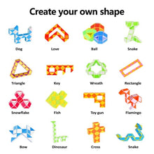 Carica l'immagine nel visualizzatore di Gallery, GOLDGE 24 Pack Mini Serpente Magico, 24 Blocchi Giocattolo Twist Cubo Puzzle Gadget Bambini Regalini Fine Festa Compleanno per Ragazzi