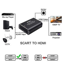 Carica l'immagine nel visualizzatore di Gallery, AMANKA 1080P Scart a HDMI Convertitore Adattatore con a Alluminio