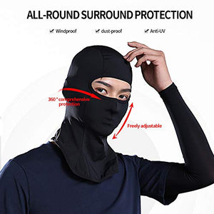 Passamontagna Cappuccio Moto Protezione UV Traspirante Bandana Nera per...