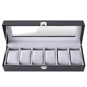 FEMOR Scatola Porta Orologi per 6 orologi, Custodia Orologi, Cofanetto... - Ilgrandebazar