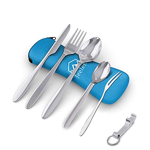 FYSHOP Set di Posate da Campeggio Viaggio in Acciaio Inossidabile 1