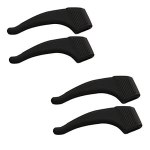 kwmobile Gancio ferma occhiali in silicone - Set 4 ganci antiscivolo L, Nero - Ilgrandebazar