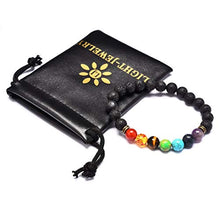 Carica l&#39;immagine nel visualizzatore di Gallery, Light-Jewelry Bracciale Uomo Donna, Chakra con Vere Pietre Naturali, 7 - Ilgrandebazar
