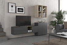Carica l'immagine nel visualizzatore di Gallery, Iconico Home QBE Cubo da parete, con anta apertura a pressione, Grigio Scuro