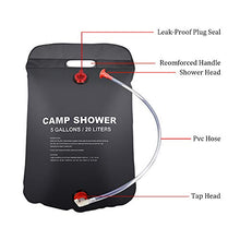 Carica l'immagine nel visualizzatore di Gallery, FEALING - Doccia solare da campeggio, 20 litri, per esterni, con Nero