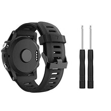 Carica l&#39;immagine nel visualizzatore di Gallery, SUPORE Garmin Fenix 3 Cinturino, Silicone Morbido di Ricambio Cinturino nero - Ilgrandebazar