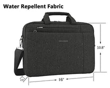 Carica l&#39;immagine nel visualizzatore di Gallery, KROSER Laptop Ventiquattrore Borsa per PC Portatile da 15,6 Nero Carbone