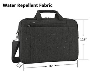 KROSER Laptop Ventiquattrore Borsa per PC Portatile da 15,6 Nero Carbone
