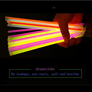 San Jison Pacco di 100 Barre Luminose per Party, Braccialetti Fluorescenti...