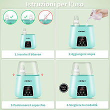Carica l&#39;immagine nel visualizzatore di Gallery, Scaldabiberon Sterilizzatore 6 in 1 Elettrico Scaldapappe Doppio WK-2301