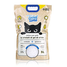 Carica l&#39;immagine nel visualizzatore di Gallery, Animal House Toilet Time - Lettiera in Cristalli di Silicio per Gatti - Antistatica e Sicura - Priva di Polvere - Ultra Assorbente - Trattiene gli Odori (Neutro, 5L)
