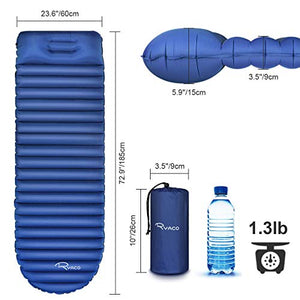 RYACO Materasso da Campeggio Gonfiabile, Lettino Blu Scuro
