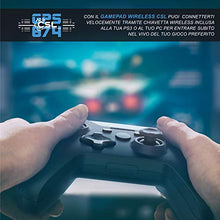 Carica l&#39;immagine nel visualizzatore di Gallery, CSL - Gamepad wireless per PC - Design Xbox - USB dongle da 2,4 Ghz - Stick...