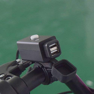 YGL Impermeabile Caricabatterie USB per Moto con Interruttore di nero - Ilgrandebazar