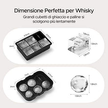Carica l&#39;immagine nel visualizzatore di Gallery, TOPELEK Vaschetta del Ghiaccio, Alimentare Flessibile e Impilabile Nero