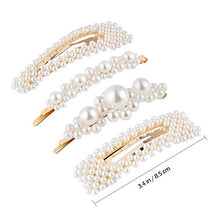 Carica l&#39;immagine nel visualizzatore di Gallery, Lurrose, fermagli per capelli con perle, modello semplice e alla moda,... - Ilgrandebazar