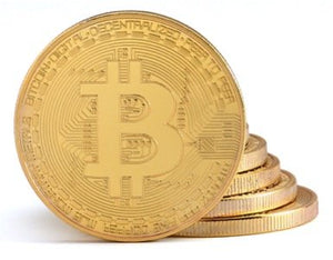 1x Moneta Bitcoin con placcatura in Oro 24 carati | Vero Pezzo da Collezione... - Ilgrandebazar