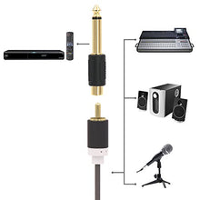Carica l&#39;immagine nel visualizzatore di Gallery, VCE 6 Pezzi Audio adattatore/connettore RCA jack maschio 6.3mm mono spina /...