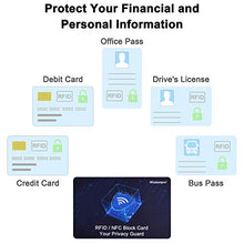 Carica l'immagine nel visualizzatore di Gallery, wisdompro Protezione RFID 6 pezzi, RFID Protection Card/NFC Card, Protezione Carte di Credito, Proteggi Carte di Credito Contactless per Carta di Debito, Carta D'identità, Passaporto