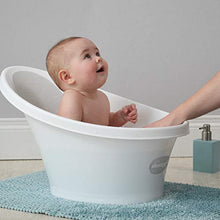 Carica l&#39;immagine nel visualizzatore di Gallery, Shnuggle Vaschetta per bagnetto Bianca con schienale grigio - Ilgrandebazar
