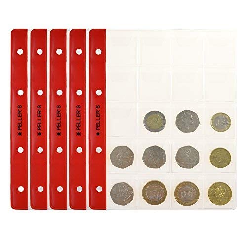 PELLER'S 10 Fogli per Collezione, 20 Tasche 35mm X 40mm su Ogni Pagina, per... - Ilgrandebazar