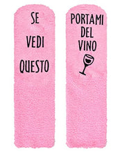 Carica l&#39;immagine nel visualizzatore di Gallery, Tuopuda Regalo Donna Compleann Calze Donna Calzini Divertenti Invernali Regalo Vino/Caffè Calzettoni Idee Regali Migliore Amica Mamma Anniversario San Valentino Festa Natale, rosa（Italiano vino）