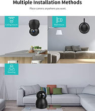 Carica l'immagine nel visualizzatore di Gallery, BJS Telecamera di Sorveglianza WiFi, 1080P &amp; Telecamera WiFi per Neonato/Anziano/Animale Domestico, Baby Camera con Audio Bidirezionale, Rilevamento del Movimento/Suono