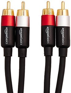 AmazonBasics - Cavo audio RCA da 2 maschi a 2 maschi, 1,2 metri m
