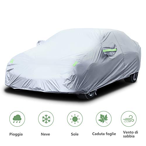 Telo Copriauto LOETAD Impermeabile Antipolvere Anti UV Vento 470 x 180...