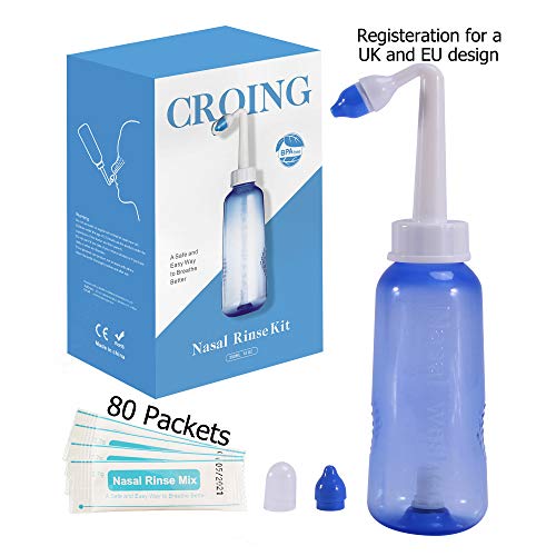 CROING - 300ml Bottiglia + 80 Pacchetto di Sale - neti pot - Irrigatore... - Ilgrandebazar