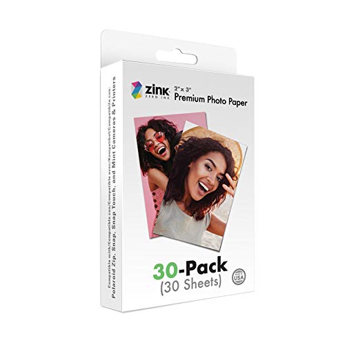 Zink Carta fotografica istantanea da 5,1 x 7,6 cm (30 Pack) compatibile con fotocamere e stampanti Polaroid Snap, Snap Touch, Zip e Mint