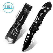 Carica l'immagine nel visualizzatore di Gallery, morpilot Coltello da Caccia e Torcia LED Potente Set Multiuso 4...
