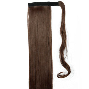 23" Coda di Cavallo Clip in Hair Extension Capelli 58cm, Marrone Cioccolato - Ilgrandebazar