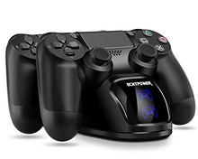 Carica l'immagine nel visualizzatore di Gallery, Ricarica Controller PS4 ,ECHTPower Docking Station e Blu&amp;Arancione LED