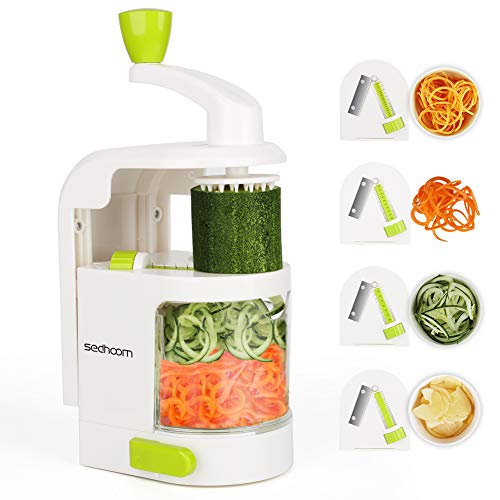 Sedhoom spiralizzatore/Affettatrice di verdure verticale con 4 lame per... - Ilgrandebazar