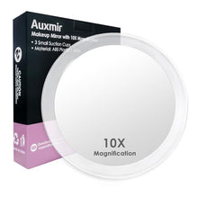 Carica l&#39;immagine nel visualizzatore di Gallery, Auxmir Specchio Ingranditore 10X con 3 Ventose, Specchio Trucco 15M, Specchio Cosmetico Adatto per Trucco Precisa, Depilare Sopracciglia, Pinzare, Eliminare Punti Neri, Ideale per Casa e Viaggio