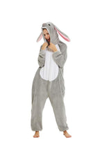Carica l&#39;immagine nel visualizzatore di Gallery, Pigiama Kigurumi Animale Costume per Altezza 168-178cm, Coniglio Grigio