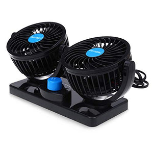 Grencareu Ventilatore 12 Volt Doppia Testa Ventola di Raffreddamento avec...