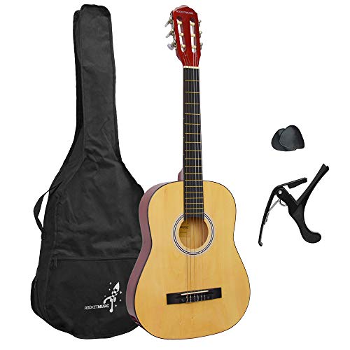 Rocket XF201CN XF serie Chitarra Classica 3/4 Completa di 3/4, Natural - Ilgrandebazar