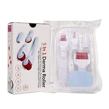 Carica l&#39;immagine nel visualizzatore di Gallery, Derma Roller 5 in 1 Titanio Micro-ago per Corpo, Viso, Contorno Occhi, Rosso - Ilgrandebazar