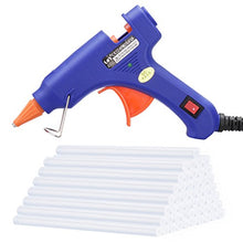 Carica l&#39;immagine nel visualizzatore di Gallery, [50-Pezzi-Stick] Pistola Colla a Caldo,TOPELEK Mini Pistola a Caldo con 50 Pezzi Stick di Colla Alta Temperatura Pistola a Colla Grilletto Flessibile Per Fai Da Te Arti e Mestieri Progetti (20W, Blu)