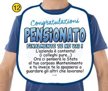 BAVAGLIONI FINALMENTE PENSIONATO - Maxi Bavaglione Gadget idea regalo scherzo - Ilgrandebazar
