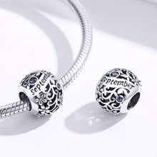 Carica l&#39;immagine nel visualizzatore di Gallery, Ciondolo con Pietra Portafortuna per Braccialetti Pandora, in Settembre - Ilgrandebazar
